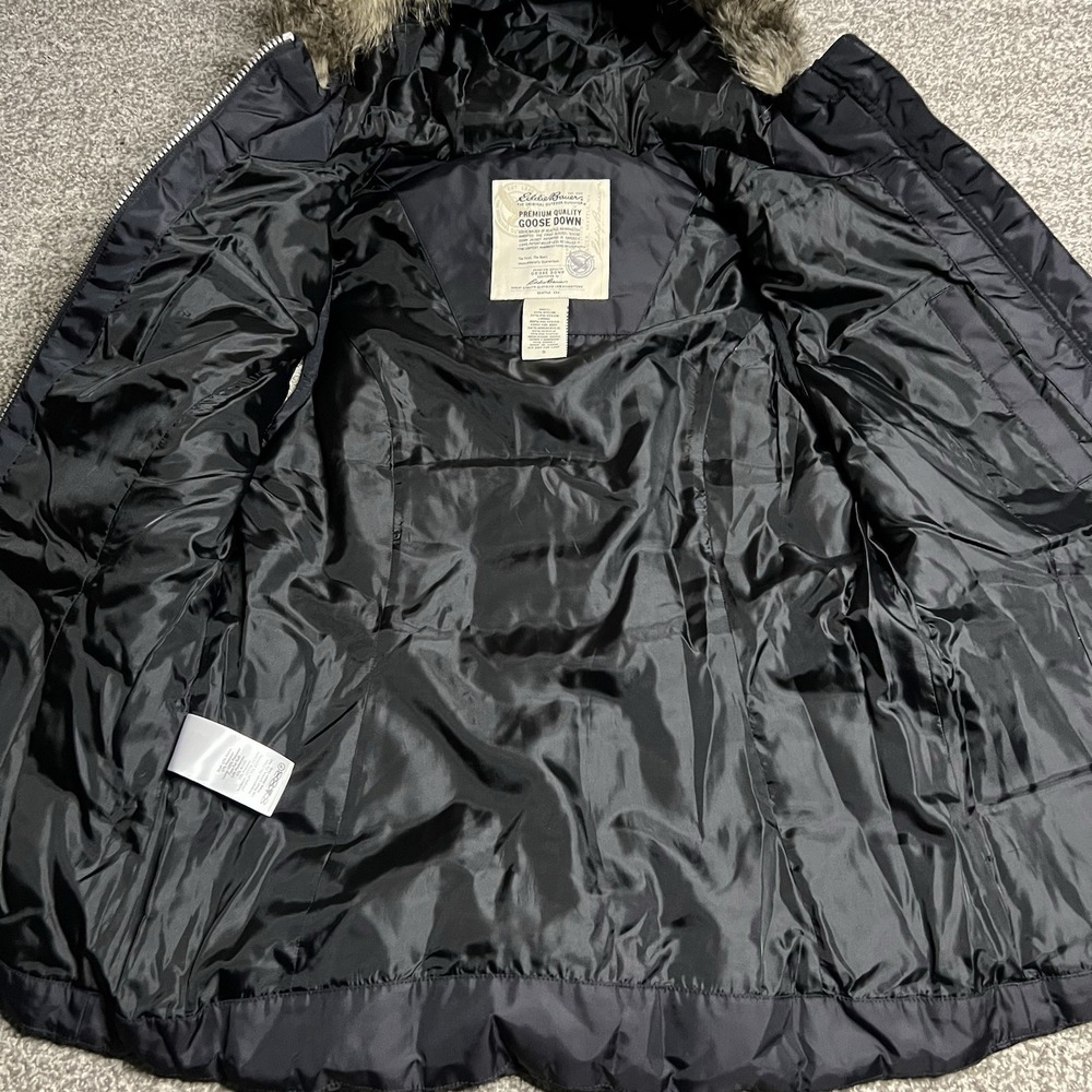 Eddie Bauer Women's Premium‎ Quality Goose Down Puffer Vest With Hood Size Small - Picture 4 of 7